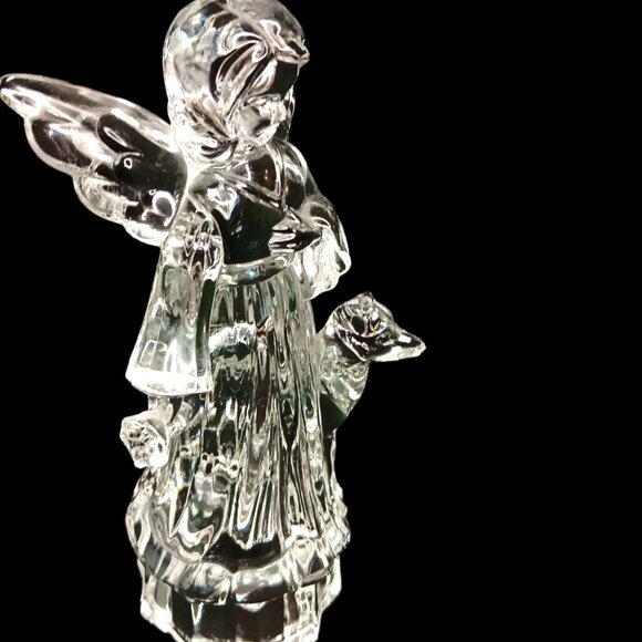 Mikasa Lead Crystal Angel Figurine “Angelic Harmony” Germany 7" - Picture 4 of 13
